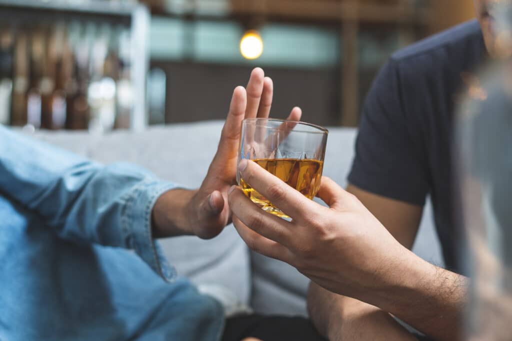 Homem não quer álcool depois da sua operação