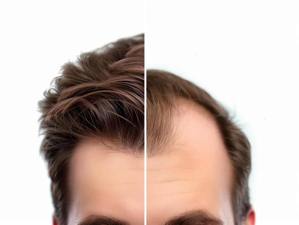 Improved hair density after a hair transplant