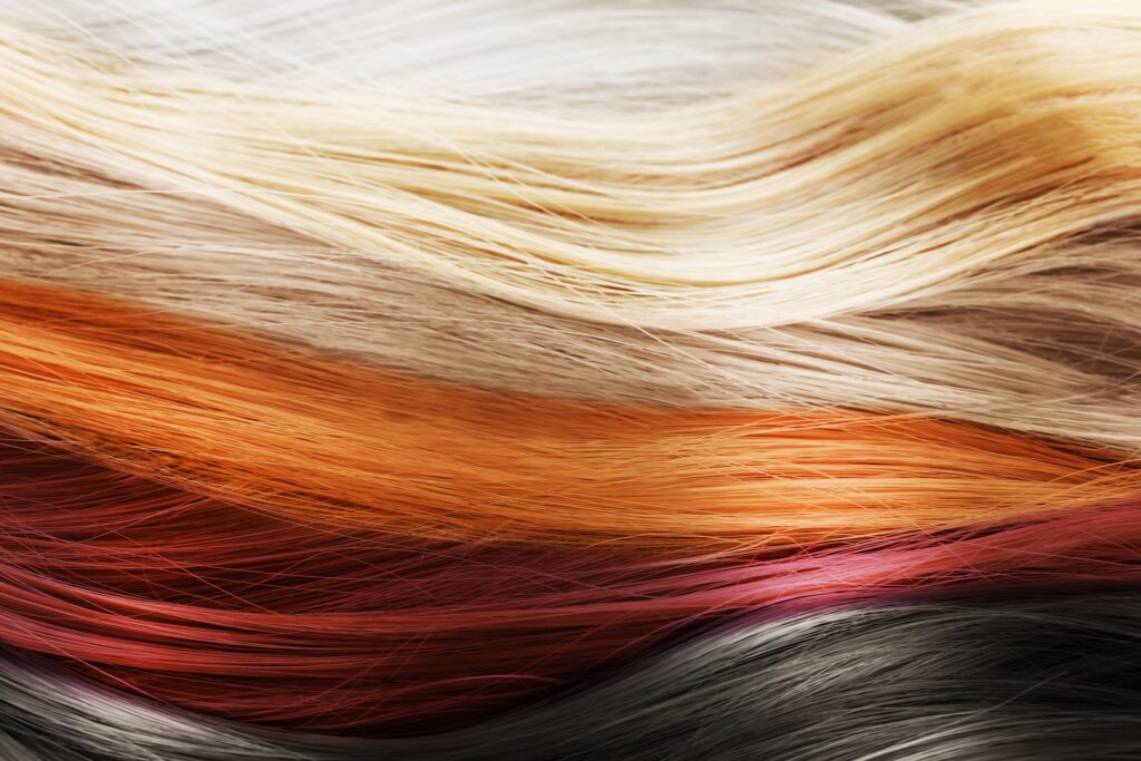 Colorful dyed-hair background