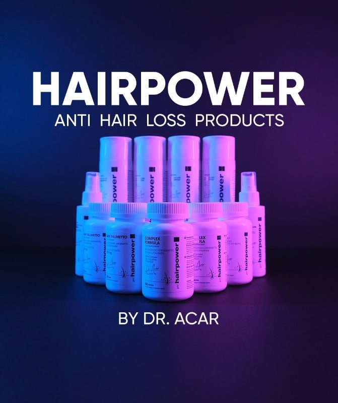 Dr. Acar's hairpower Anti Hair Loss supplement series